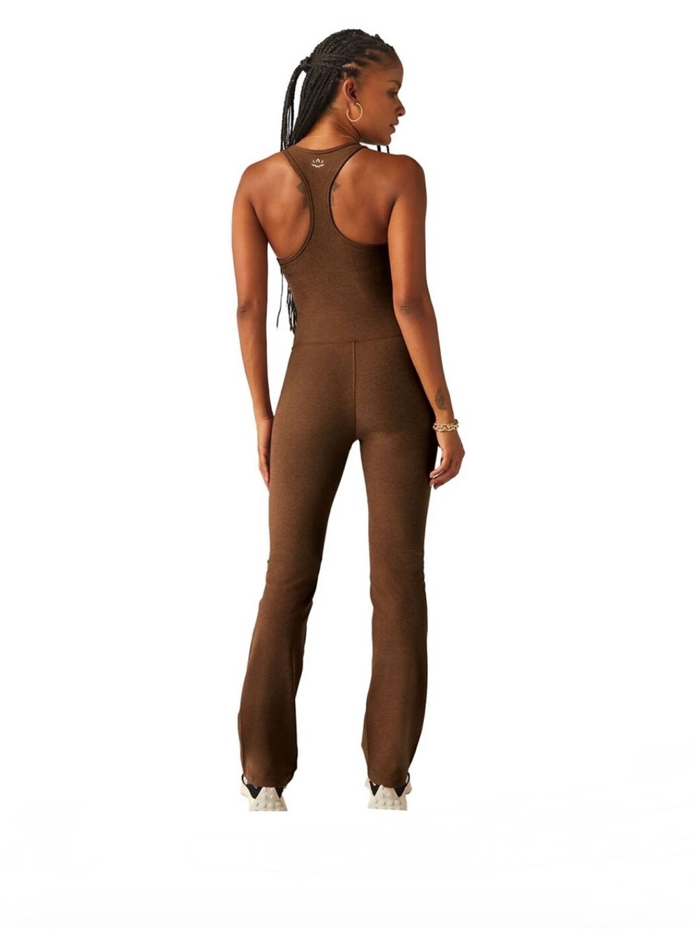 New With tags Beyond Yoga Spacedye brown All Around Jumpsuit SZ L Retail $144
